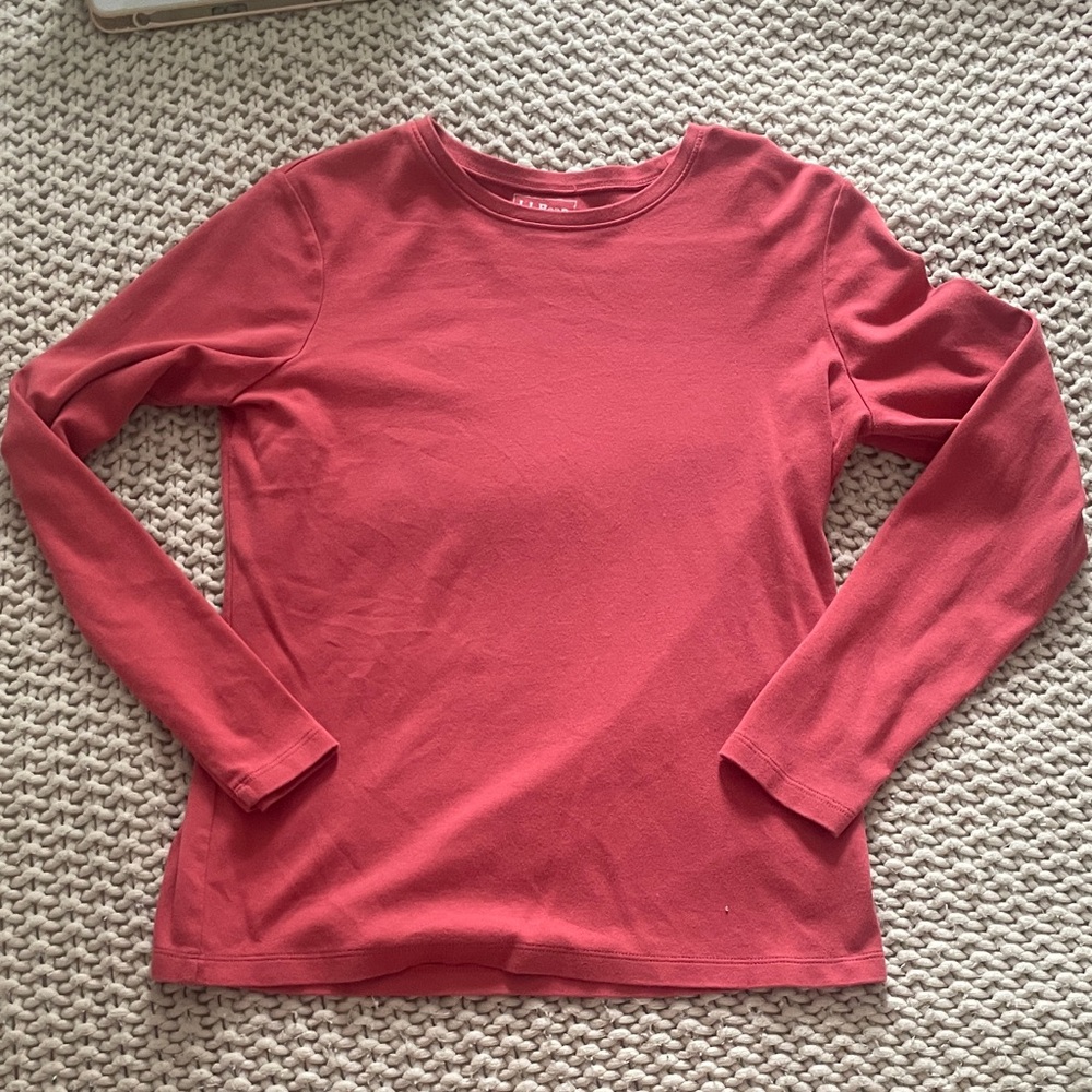 L.L. Bean Coral Long Sleeve Shirt